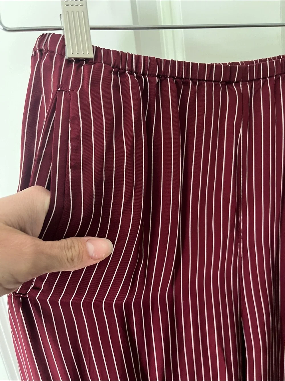 NWOT J. Crew Cosmo pant in stripe Inky Burgundy Sz XS - Picture 5 of 7